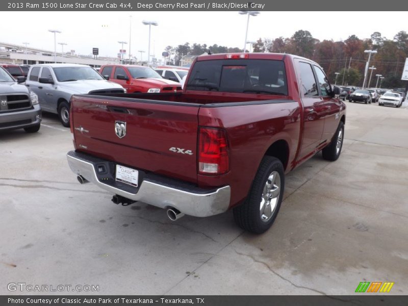 Deep Cherry Red Pearl / Black/Diesel Gray 2013 Ram 1500 Lone Star Crew Cab 4x4