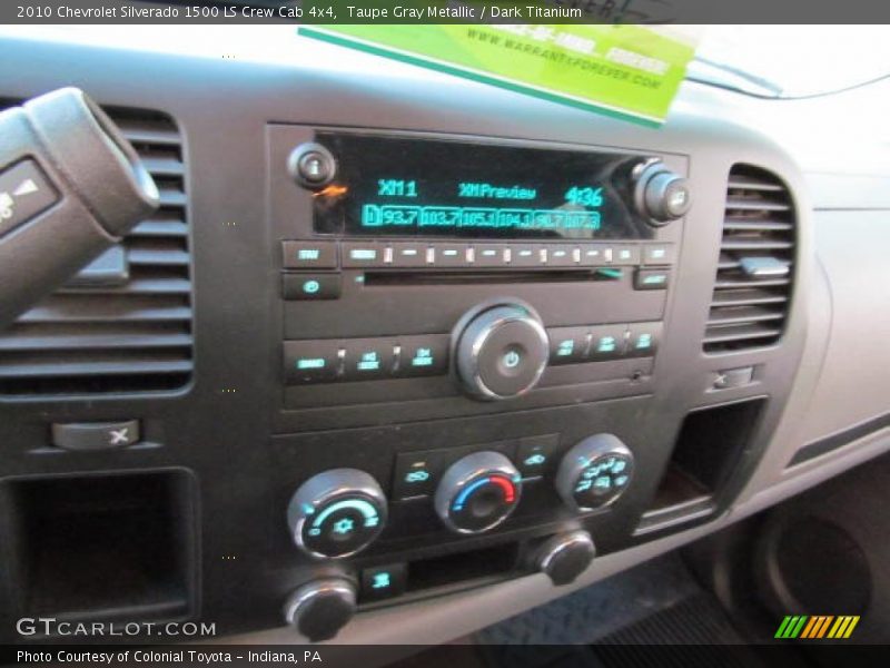 Taupe Gray Metallic / Dark Titanium 2010 Chevrolet Silverado 1500 LS Crew Cab 4x4