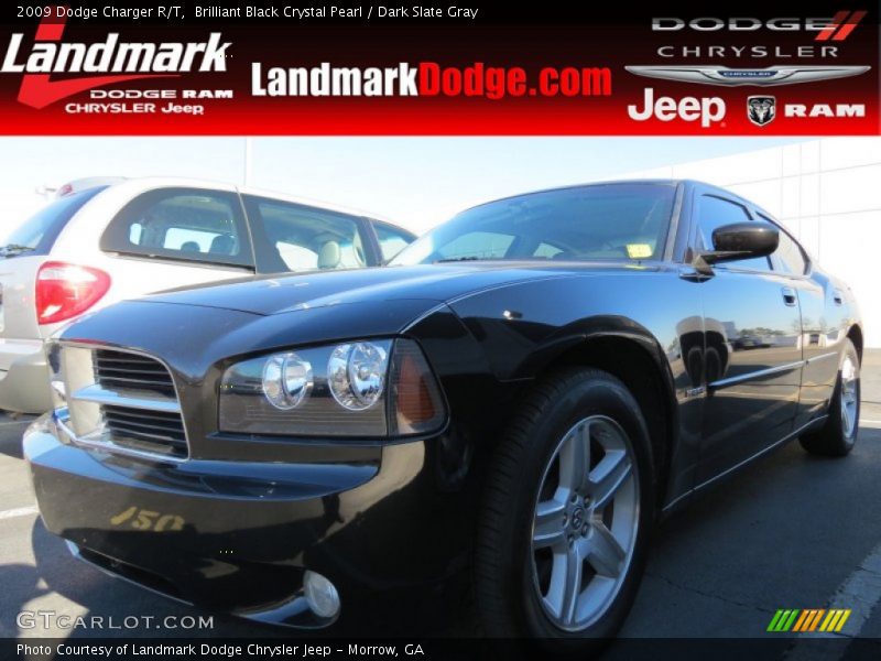 Brilliant Black Crystal Pearl / Dark Slate Gray 2009 Dodge Charger R/T