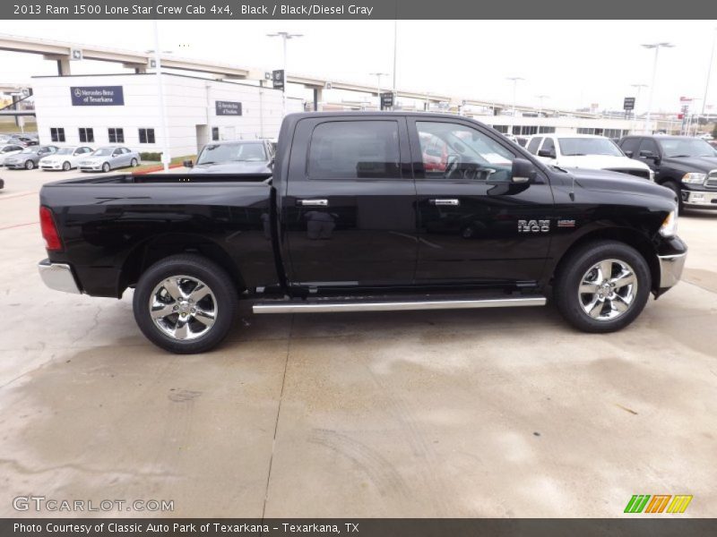 Black / Black/Diesel Gray 2013 Ram 1500 Lone Star Crew Cab 4x4