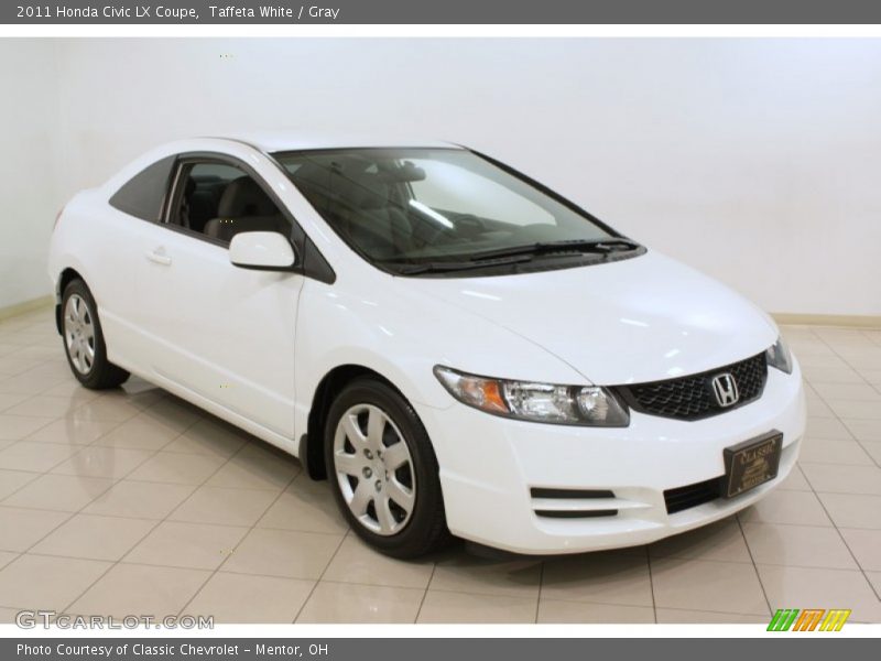Taffeta White / Gray 2011 Honda Civic LX Coupe