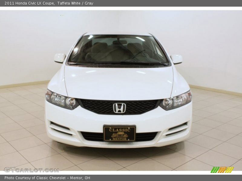 Taffeta White / Gray 2011 Honda Civic LX Coupe