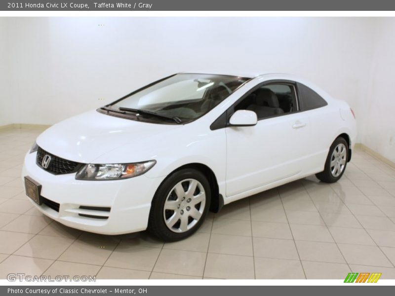 Taffeta White / Gray 2011 Honda Civic LX Coupe