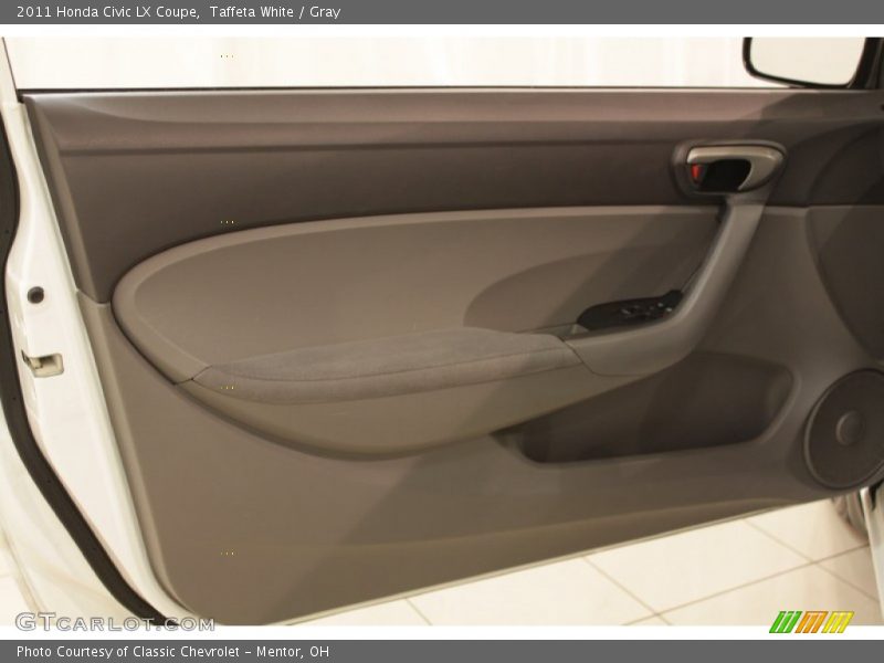Taffeta White / Gray 2011 Honda Civic LX Coupe