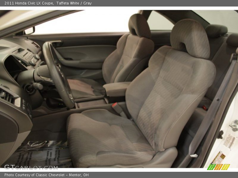 Taffeta White / Gray 2011 Honda Civic LX Coupe
