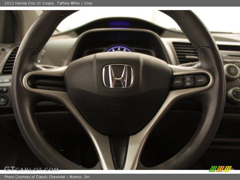 Taffeta White / Gray 2011 Honda Civic LX Coupe