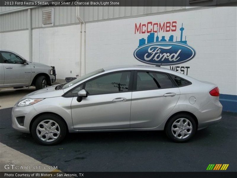 Ingot Silver / Charcoal Black/Light Stone 2013 Ford Fiesta S Sedan