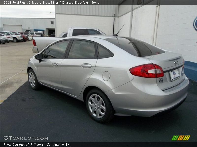 Ingot Silver / Charcoal Black/Light Stone 2013 Ford Fiesta S Sedan