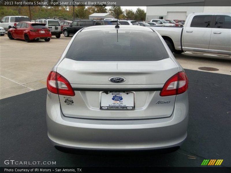 Ingot Silver / Charcoal Black/Light Stone 2013 Ford Fiesta S Sedan