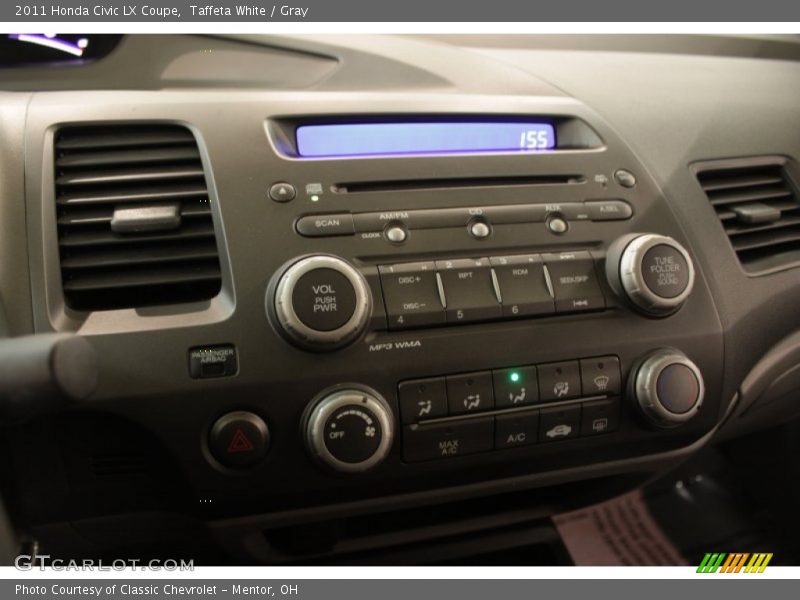 Taffeta White / Gray 2011 Honda Civic LX Coupe