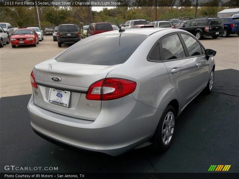 Ingot Silver / Charcoal Black/Light Stone 2013 Ford Fiesta S Sedan