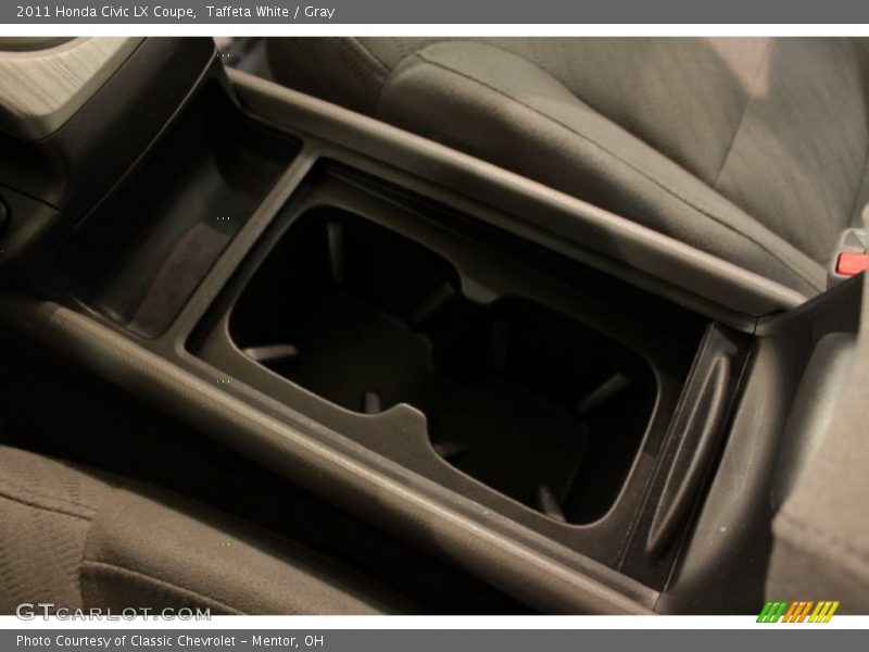 Taffeta White / Gray 2011 Honda Civic LX Coupe