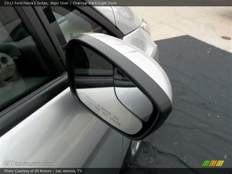 Ingot Silver / Charcoal Black/Light Stone 2013 Ford Fiesta S Sedan