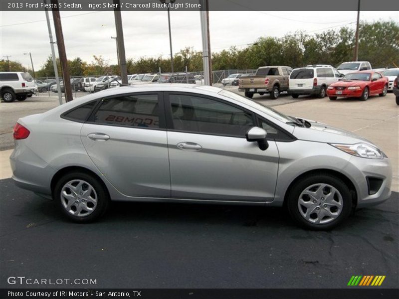 Ingot Silver / Charcoal Black/Light Stone 2013 Ford Fiesta S Sedan