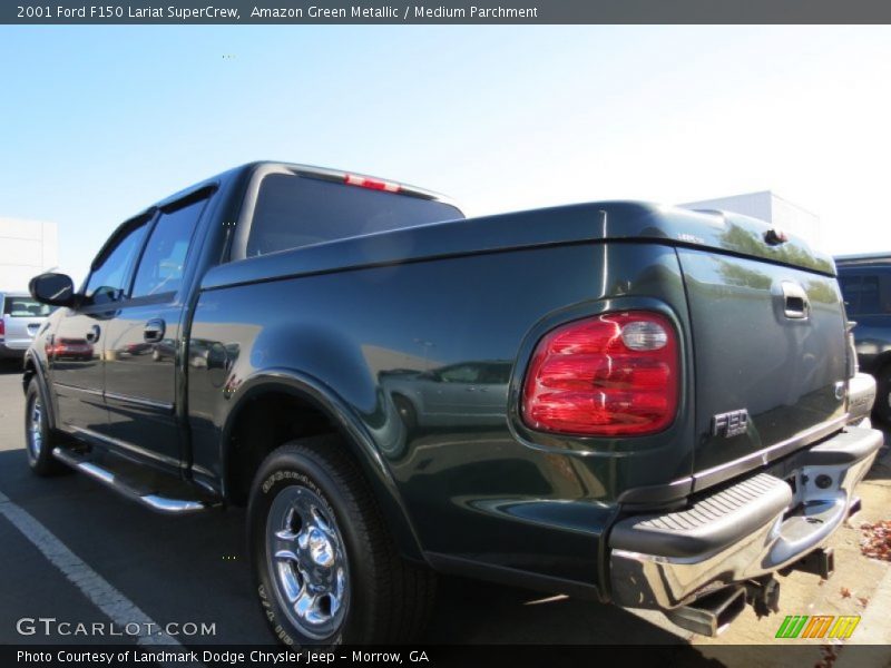 Amazon Green Metallic / Medium Parchment 2001 Ford F150 Lariat SuperCrew