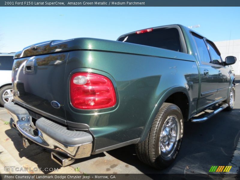 Amazon Green Metallic / Medium Parchment 2001 Ford F150 Lariat SuperCrew