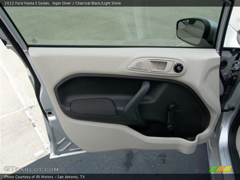 Ingot Silver / Charcoal Black/Light Stone 2013 Ford Fiesta S Sedan