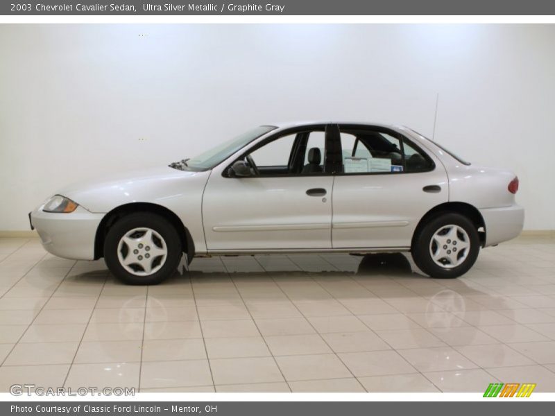 Ultra Silver Metallic / Graphite Gray 2003 Chevrolet Cavalier Sedan