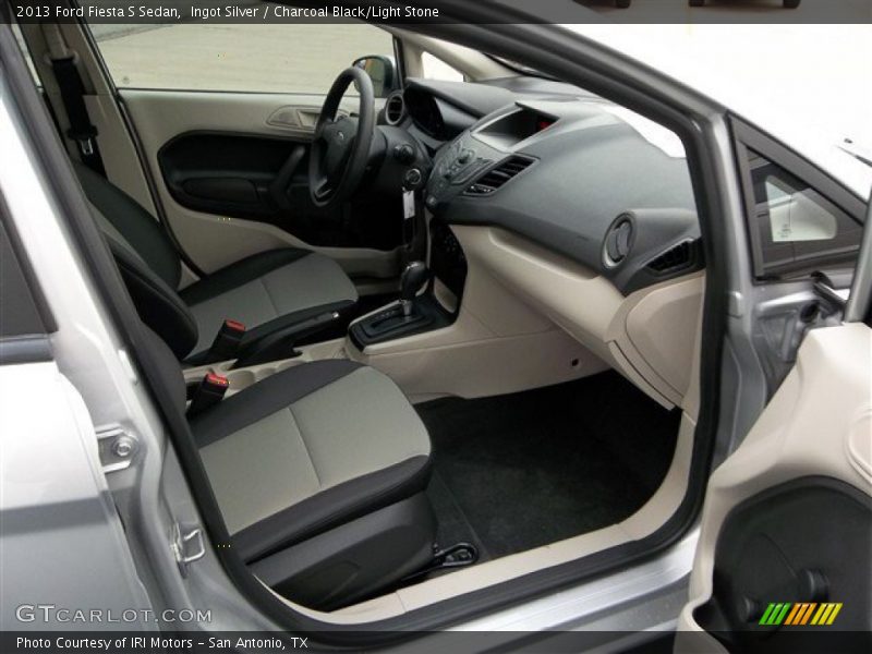 Ingot Silver / Charcoal Black/Light Stone 2013 Ford Fiesta S Sedan