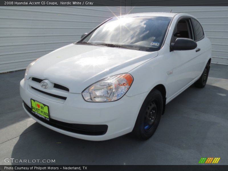 Nordic White / Gray 2008 Hyundai Accent GS Coupe