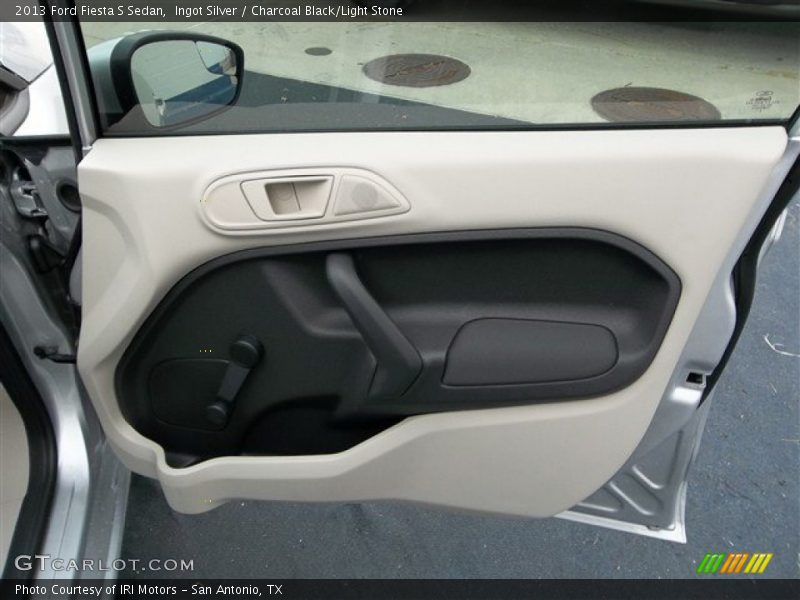 Ingot Silver / Charcoal Black/Light Stone 2013 Ford Fiesta S Sedan