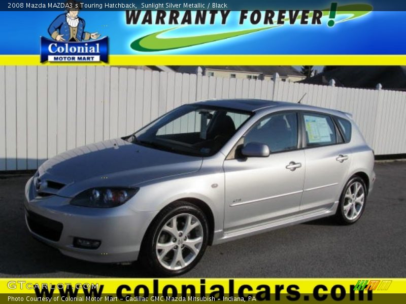Sunlight Silver Metallic / Black 2008 Mazda MAZDA3 s Touring Hatchback