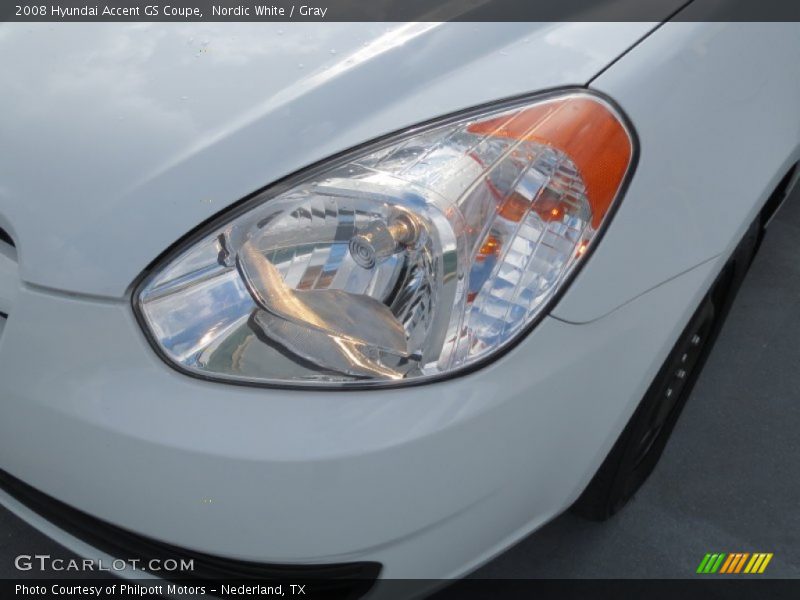 Nordic White / Gray 2008 Hyundai Accent GS Coupe