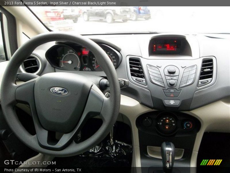 Ingot Silver / Charcoal Black/Light Stone 2013 Ford Fiesta S Sedan