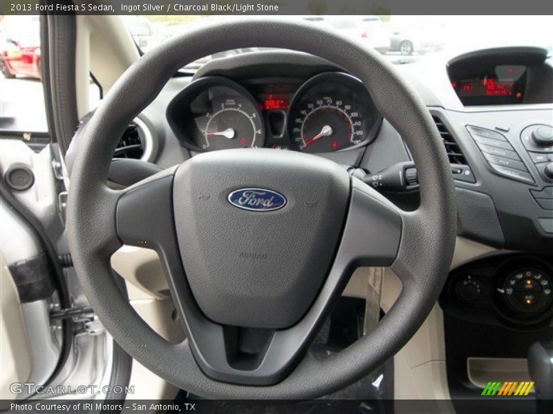 Ingot Silver / Charcoal Black/Light Stone 2013 Ford Fiesta S Sedan
