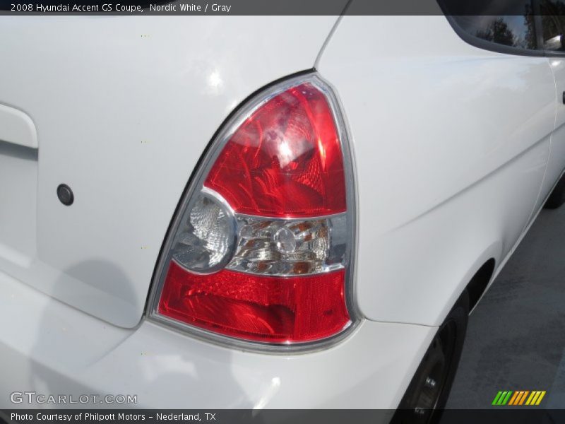 Nordic White / Gray 2008 Hyundai Accent GS Coupe