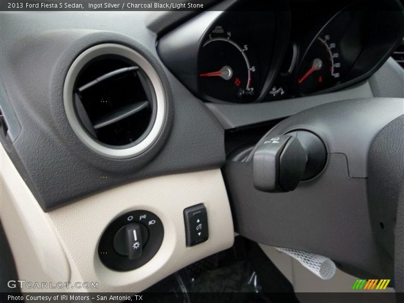 Ingot Silver / Charcoal Black/Light Stone 2013 Ford Fiesta S Sedan