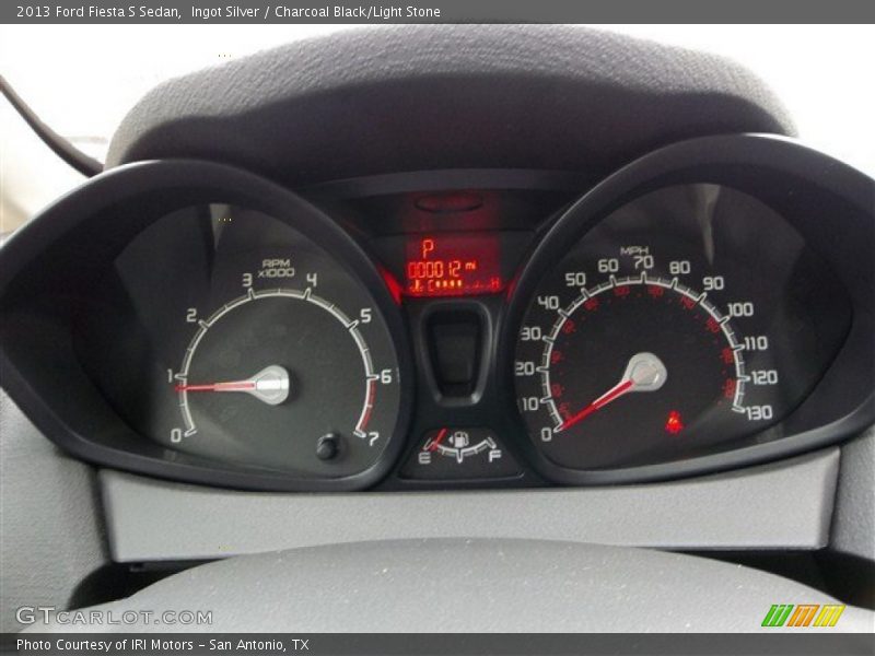 Ingot Silver / Charcoal Black/Light Stone 2013 Ford Fiesta S Sedan