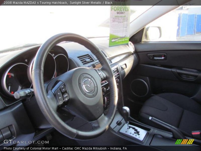 Sunlight Silver Metallic / Black 2008 Mazda MAZDA3 s Touring Hatchback