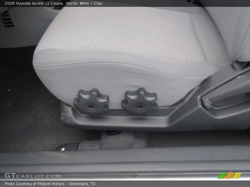 Nordic White / Gray 2008 Hyundai Accent GS Coupe