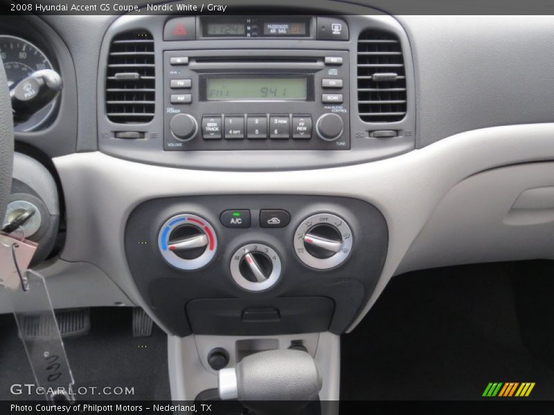 Nordic White / Gray 2008 Hyundai Accent GS Coupe