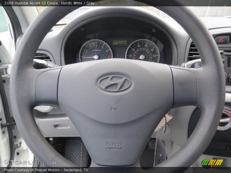 Nordic White / Gray 2008 Hyundai Accent GS Coupe