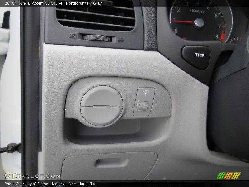 Nordic White / Gray 2008 Hyundai Accent GS Coupe