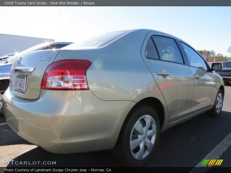 Olive Mist Metallic / Bisque 2008 Toyota Yaris Sedan