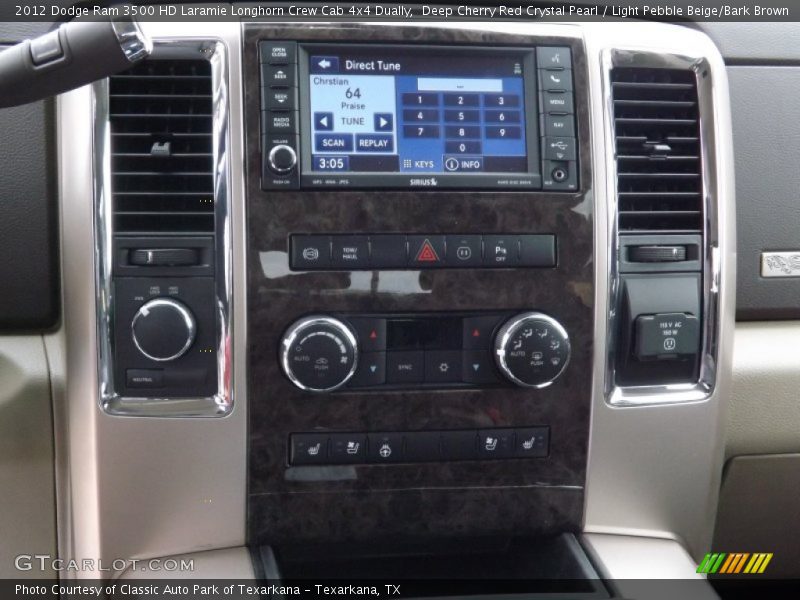 Deep Cherry Red Crystal Pearl / Light Pebble Beige/Bark Brown 2012 Dodge Ram 3500 HD Laramie Longhorn Crew Cab 4x4 Dually