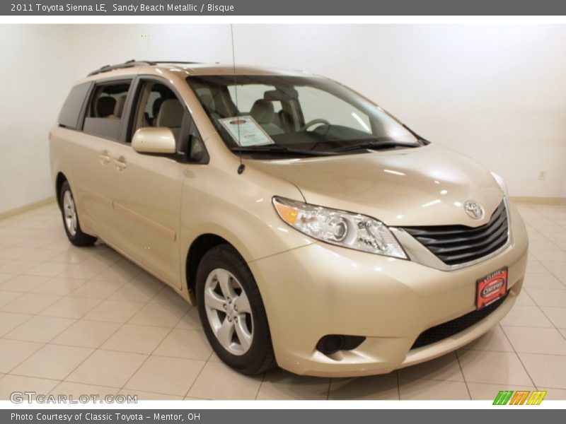 Sandy Beach Metallic / Bisque 2011 Toyota Sienna LE
