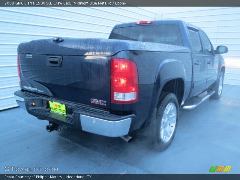Midnight Blue Metallic / Ebony 2008 GMC Sierra 1500 SLE Crew Cab
