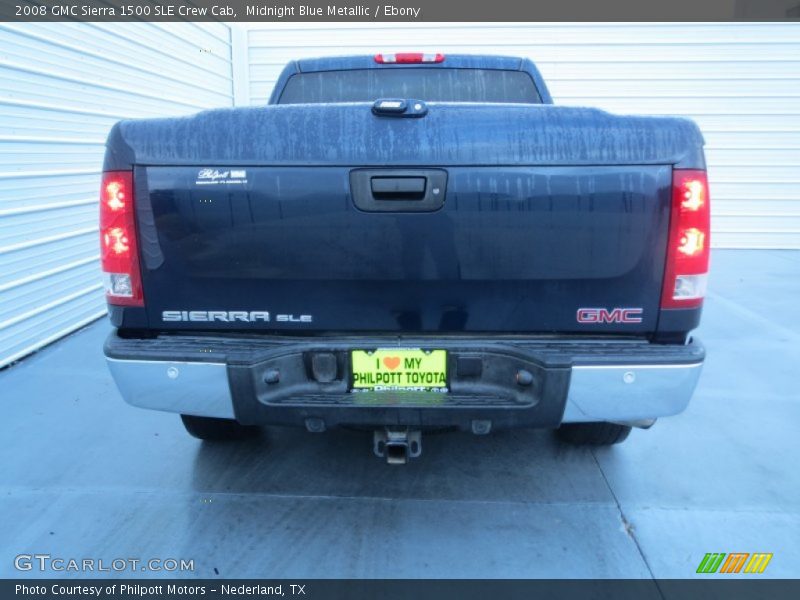Midnight Blue Metallic / Ebony 2008 GMC Sierra 1500 SLE Crew Cab