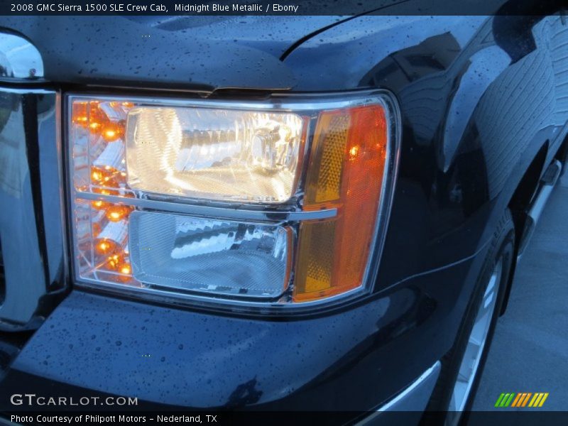 Midnight Blue Metallic / Ebony 2008 GMC Sierra 1500 SLE Crew Cab