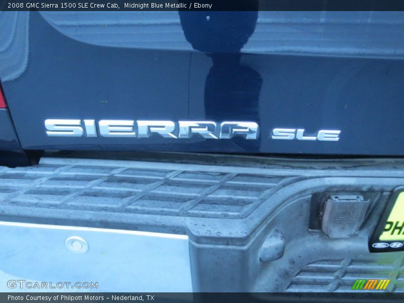 Midnight Blue Metallic / Ebony 2008 GMC Sierra 1500 SLE Crew Cab