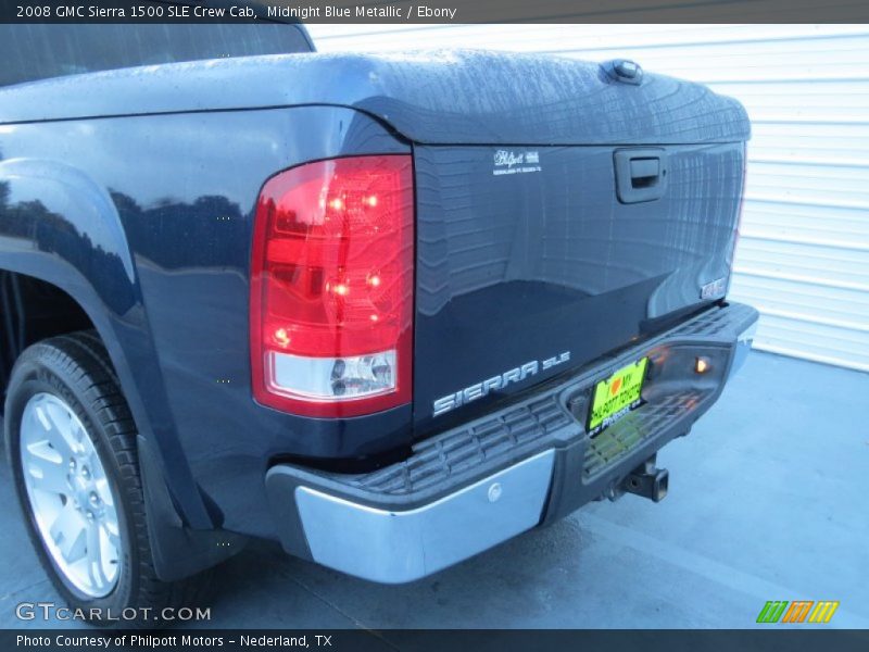 Midnight Blue Metallic / Ebony 2008 GMC Sierra 1500 SLE Crew Cab
