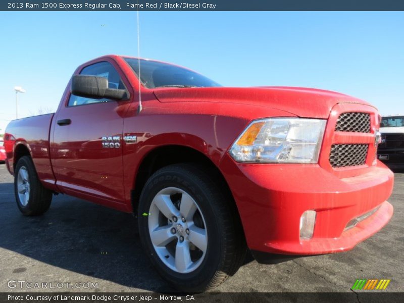 Flame Red / Black/Diesel Gray 2013 Ram 1500 Express Regular Cab