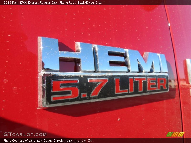 Flame Red / Black/Diesel Gray 2013 Ram 1500 Express Regular Cab
