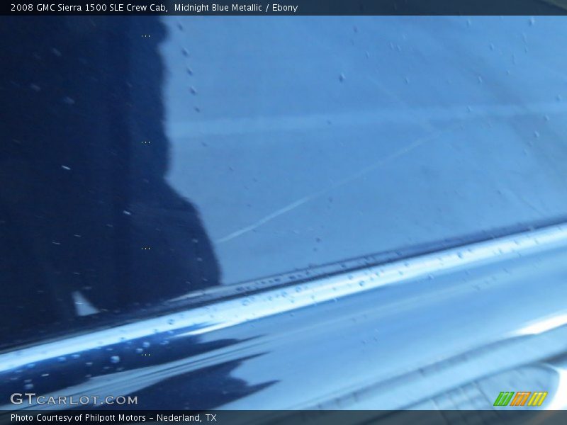 Midnight Blue Metallic / Ebony 2008 GMC Sierra 1500 SLE Crew Cab
