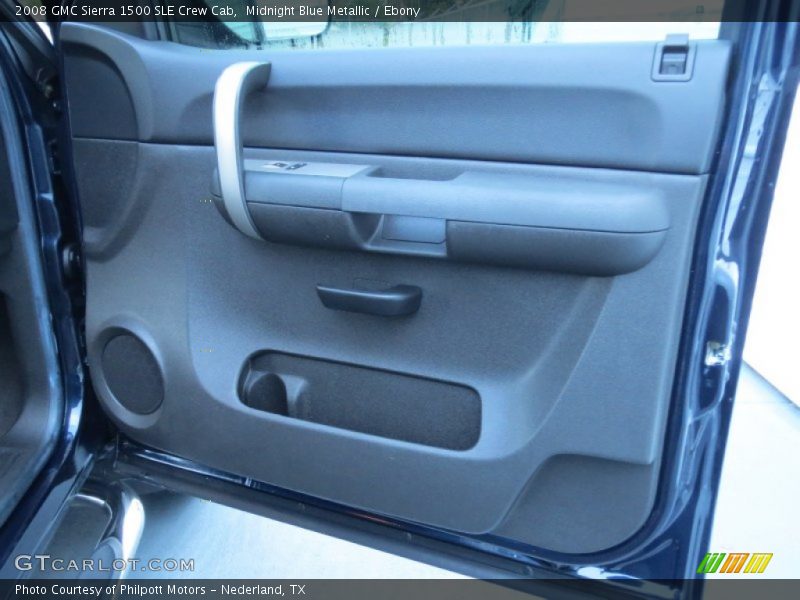 Midnight Blue Metallic / Ebony 2008 GMC Sierra 1500 SLE Crew Cab