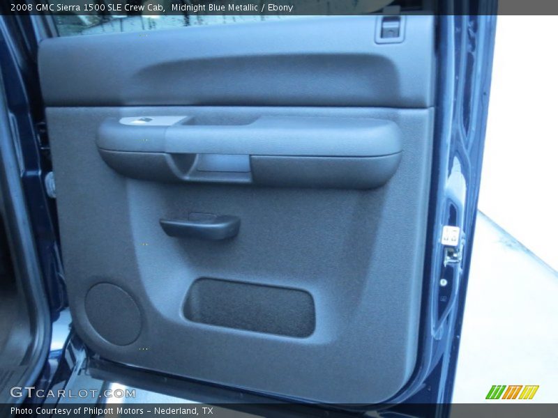 Midnight Blue Metallic / Ebony 2008 GMC Sierra 1500 SLE Crew Cab
